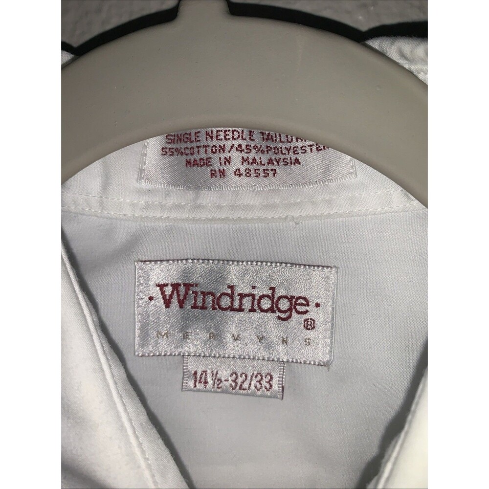 Windridge Men’s White Dress Shirt Size 14.5